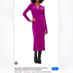 Elegant Magenta Women's Dress